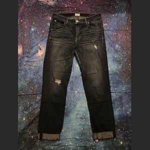 Hudson Jeans Bacara Crop Straight Leg Cuffed Jeans